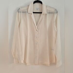 Equipment Femme Cream Button Down Shirt S/P